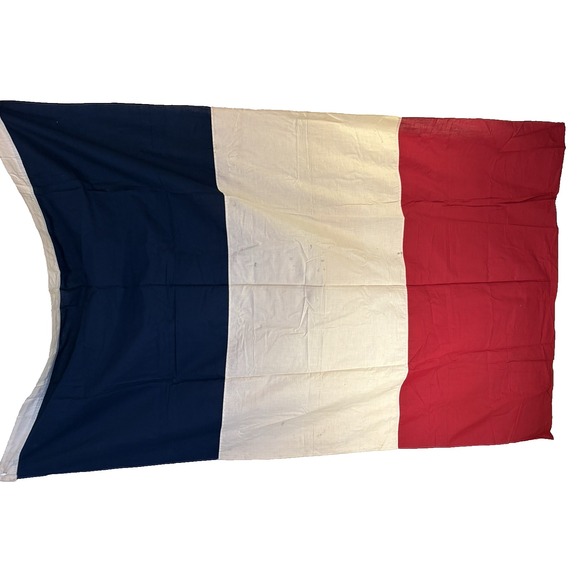 Other - Vintage Large Tricolor Of France Merchant Flag Art Decor Organic Materials